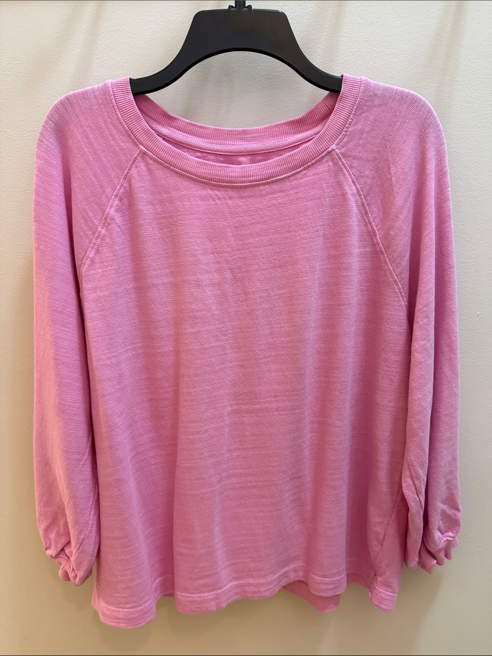 LOFT Pink Raglan Crewneck Sweatshirt